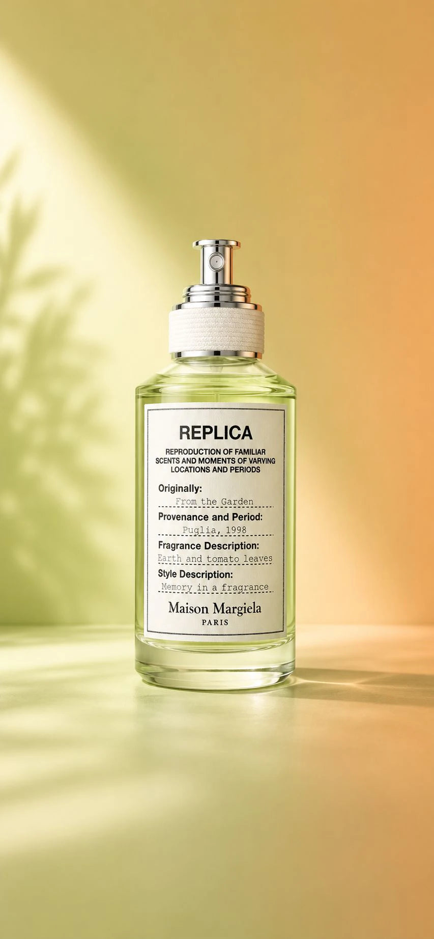 Frasco estilo botica del perfume From the Garden de la línea Replica de Maison Margiela.