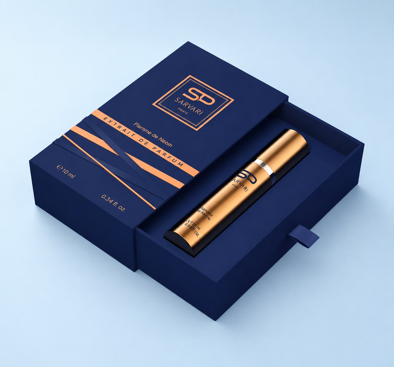 DECANT EXTRAIT PARFUM FLAMME DE NEON 10ML CON CAJA DE SARVARI PARIS