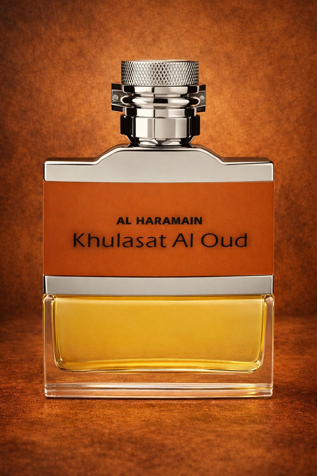 Muestra decant Lattafa Khulasat Al Oudh, perfume árabe con oud puro y notas frescas.