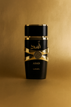 Muestra decant Lattafa Asad, perfume árabe intenso con especias y madera en formato original.