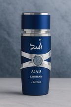 Decant de Lattafa Asad Zanzibar, perfume árabe original con notas exóticas en formato muestra.