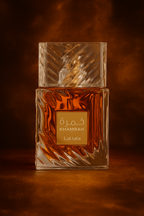 Decant original Lattafa Khamrah unisex, fragancia viral dulce y especiada en formato muestra.