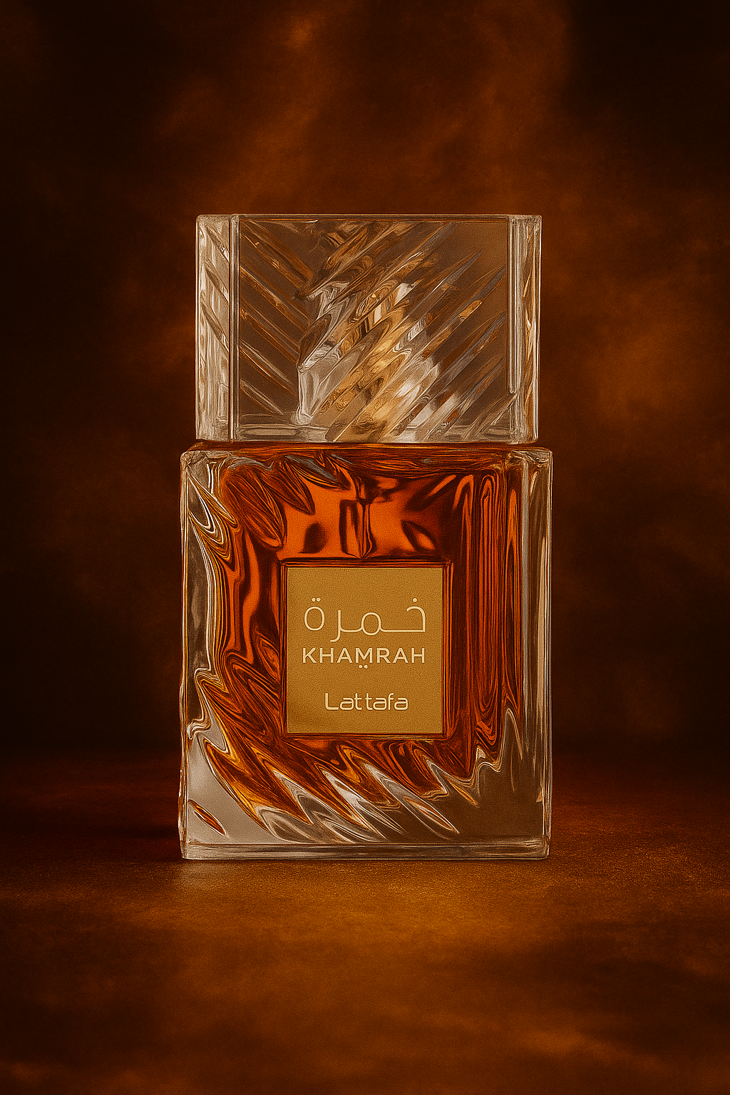 Decant original Lattafa Khamrah unisex, fragancia viral dulce y especiada en formato muestra.