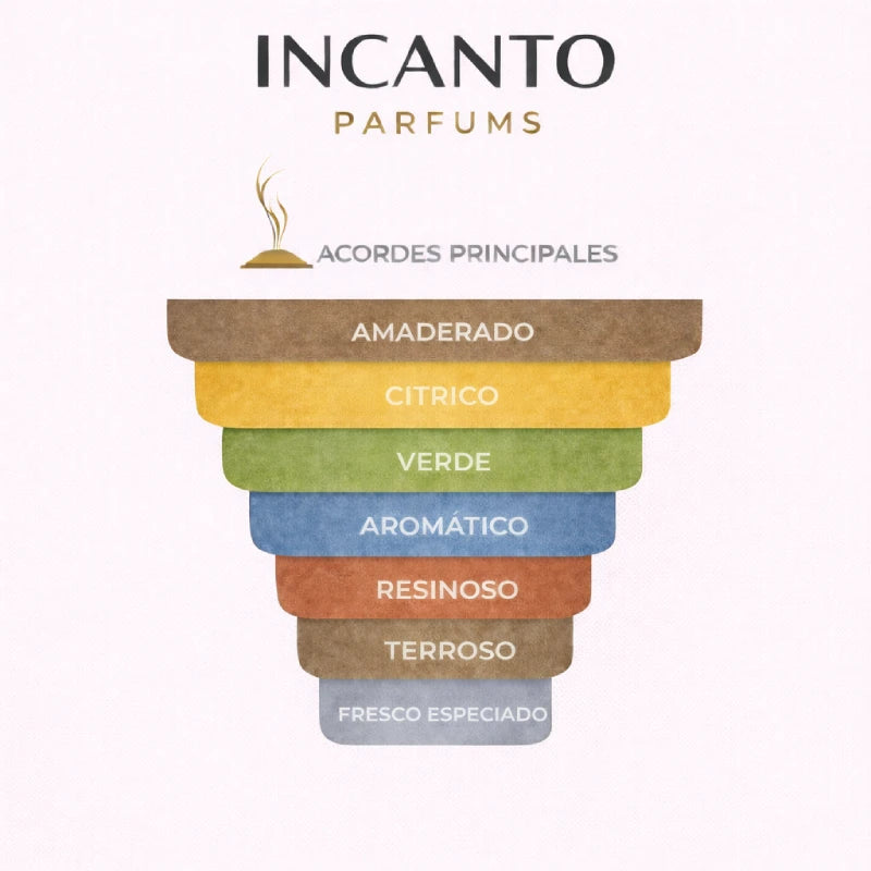 Notas de Wood Essence Bvlgari: cedro, ciprés y cítricos italianos refrescantes.